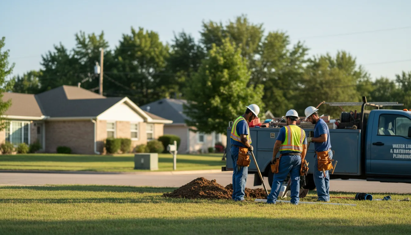 Residential water line and bathroom plumbing service in Washington, UT